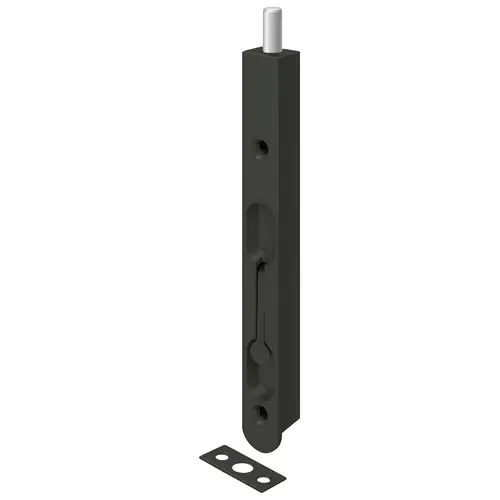 7" Flush Bolt, Zinc in Paint Black 7" Flush Bolt, Zinc in Paint Black