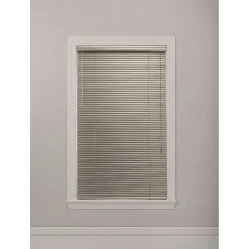 55x35 Corded 1 Aluminum Blind Brushed Aluminum