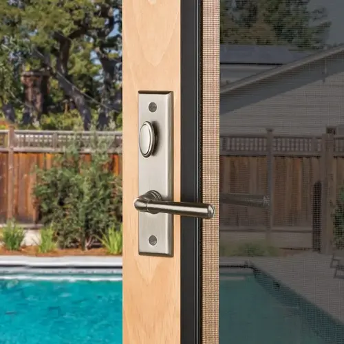 Single Left Hand L027 Lever Less Rose Lifetime Bright Nickel Finish Single Left Hand L027 Lever Less Rose Lifetime Bright Nickel Finish