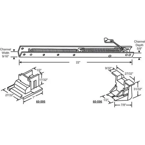 22in Channel Balance 60-595A AND 60-596A 22in Channel Balance 60-595A AND 60-596A