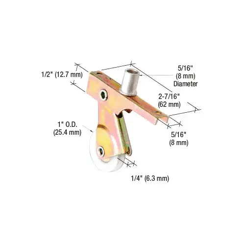 1" Nylon Center Groove Sliding Screen Door Roller With Top Adjustment Screw for Bay-Mill Doors 1" Nylon Center Groove Sliding Screen Door Roller With Top Adjustment Screw for Bay-Mill Doors