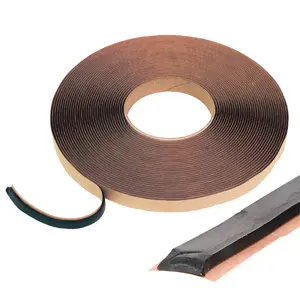 CRL GT206 Black 1/8" x 1/2" Butyl Architectural Glazing Tape - 25 Foot Roll