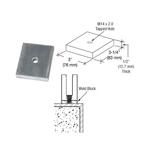 1/2" Steel Weld Blocks for L21S, L25S, and L68S Base Shoe 1/2" Steel Weld Blocks for L21S, L25S, and L68S Base Shoe