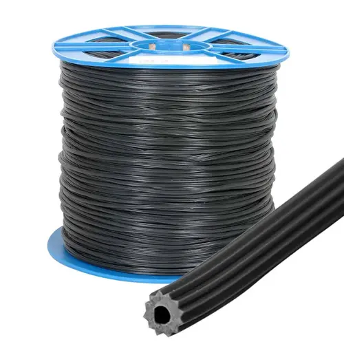 .125" Black Serrated Screen Retainer Spline Bulk 15 Pound Roll - 2670 Foot Roll