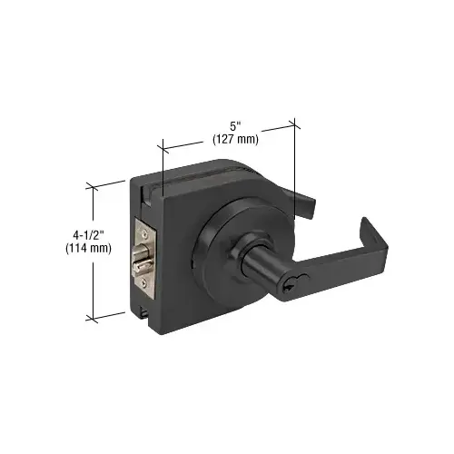 Matte Black 6-Pin Classroom Lever Lock Housing - Grade 1 Matte Black 6-Pin Classroom Lever Lock Housing - Grade 1