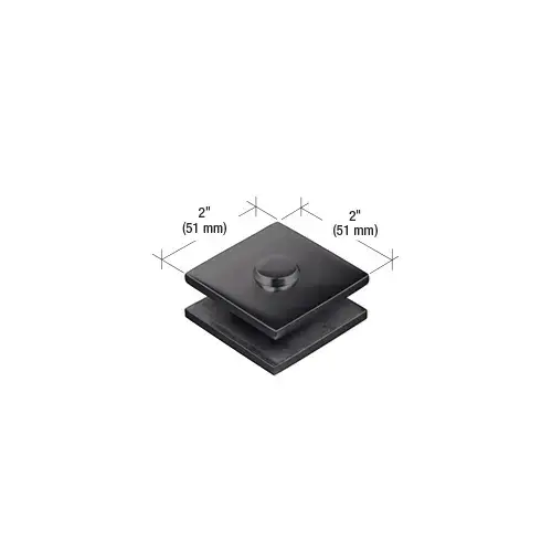 Matte Black 2" x 2" Square Mall Front Clamp Matte Black 2" x 2" Square Mall Front Clamp