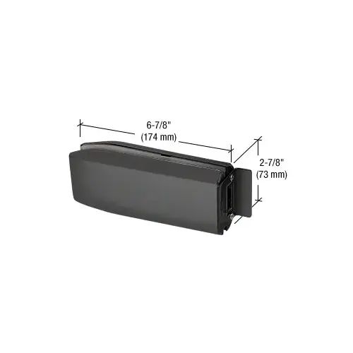 Matte Black PTH Series Glass Mounted Long Patch Lock Keeper Matte Black PTH Series Glass Mounted Long Patch Lock Keeper