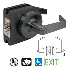 CRL LH50MBL Matte Black Grade 1 Lever Lock Housing - Entrance
