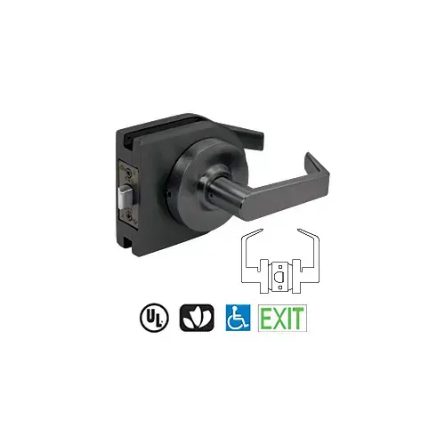 Matte Black Grade 1 Lever Lock Housing - Passage Matte Black Grade 1 Lever Lock Housing - Passage
