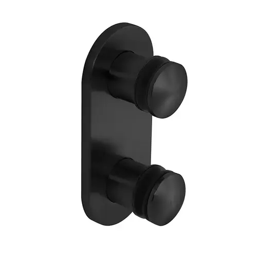 316 Matte Black Dome 2-3/8" Glass Rail Standoff Fitting With Mounting Plate 316 Matte Black Dome 2-3/8" Glass Rail Standoff Fitting With Mounting Plate