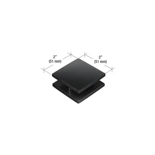 Matte Black 2" x 2" Square Mall Front Clamp Matte Black 2" x 2" Square Mall Front Clamp