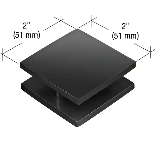 Matte Black 2" x 2" Square Mall Front Clamp Matte Black 2" x 2" Square Mall Front Clamp