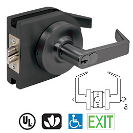 CRL LH52MBL Matte Black Grade 1 Lever Lock Housing - 7-PIN SFIC Entrance