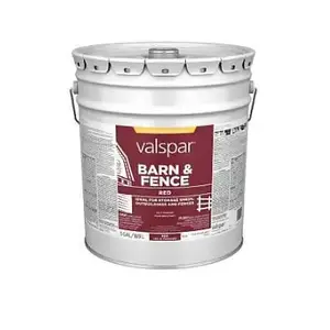Valspar 0700.008 Valspar 2125-11 Oil Barn and Fence Paint, Gloss, Red, Liquid, 5 gal Pail