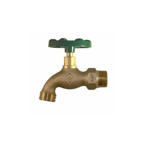 Hose Bibb, Quick Turn, Lead-Free, 1/2 MIP x 3/4-In. Hose Thread