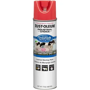 Rust-Oleum 383005 Industrial Choice 17 Oz. Fluorescent Red Livestock Marking Paint