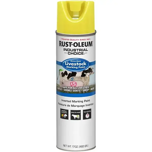 Industrial Choice 17 Oz. Fluorescent Yellow Livestock Marking Paint