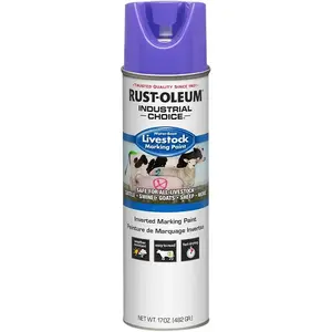 Rust-Oleum 383021 Industrial Choice 17 Oz. Fluorescent Purple Livestock Marking Paint