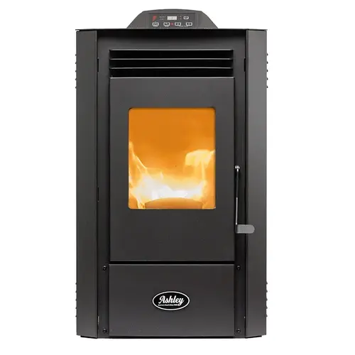 AP5613-P Pellet Stove with 50 lb Hopper, 18-1/2 in W, 21.3 in D, 33.9 in H, 30,000 Btu/hr Heating Black AP5613-P Pellet Stove with 50 lb Hopper, 18-1/2 in W, 21.3 in D, 33.9 in H, 30,000 Btu/hr Heating Black