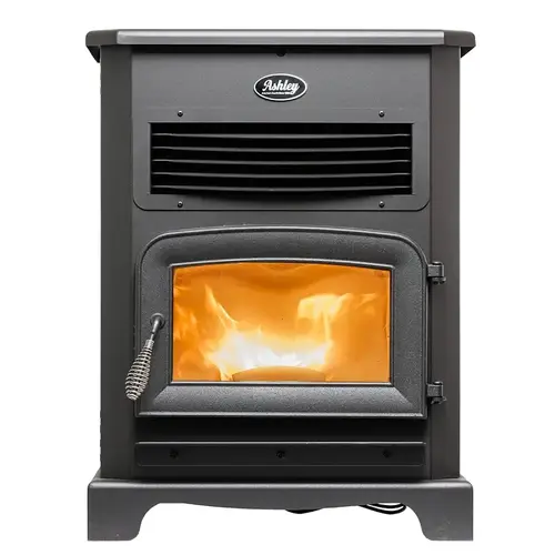 AP5622-P Pellet Stove with 170 lb Hopper, 25-1/2 in W, 25-1/2 in D, 40.4 in H, 50,000 Btu/hr Heating Black