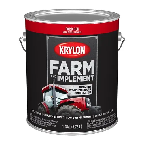 Krylon Farm and Implement Paint, 1 gal, Red, Liquid Krylon Farm and Implement Paint, 1 gal, Red, Liquid