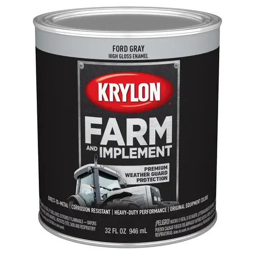 Krylon Farm and Implement Paint, 1 qt, Gray, Liquid Krylon Farm and Implement Paint, 1 qt, Gray, Liquid