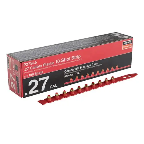 P27SL Strip Load, 0.27 Caliber, Power Level: 5, Red Code, 10-Load - pack of 10000 P27SL Strip Load, 0.27 Caliber, Power Level: 5, Red Code, 10-Load - pack of 10000