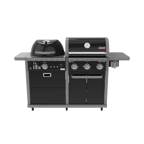 Coleman Revolution Dual Fuel Grill, 45,000 Btu, 1077 sq-in Primary Cooking Surface