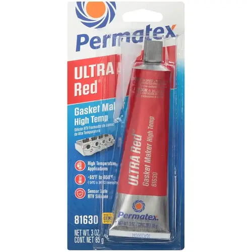 Gasket Maker Ultra Red Type-1 High Temperature 3.35 oz Red