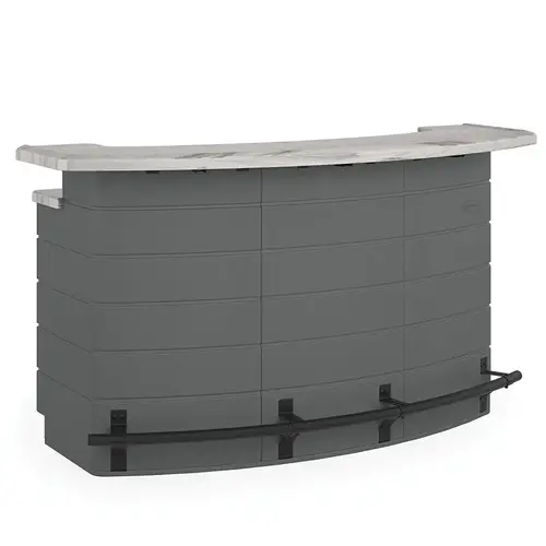 Backyard Oasis Entertaining Bar, 150 lb Seating, Plastic Table