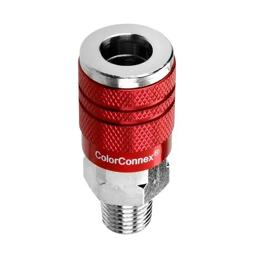Air Coupler ColorConnex Aluminum/Steel 1/4" Male Air Coupler ColorConnex Aluminum/Steel 1/4" Male