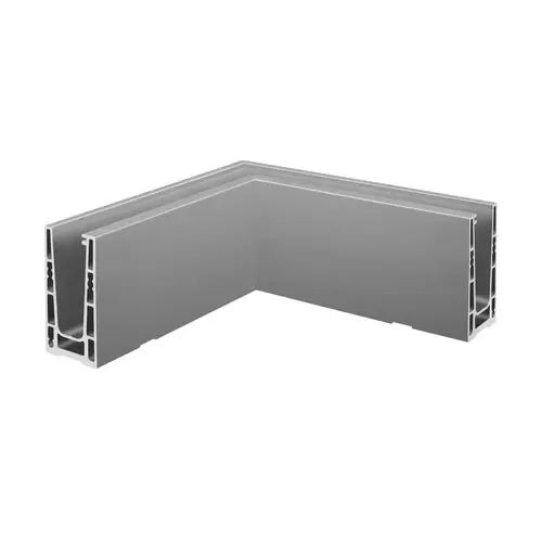 Easy Glass Up Corner Top Mount Aluminum Brushed Anodized Easy Glass Up Corner Top Mount Aluminum Brushed Anodized