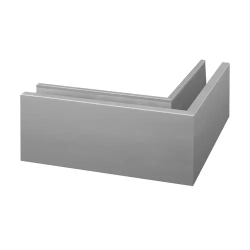 Easy Glass Up Corner Top Mount Aluminum Brushed Anodized Easy Glass Up Corner Top Mount Aluminum Brushed Anodized
