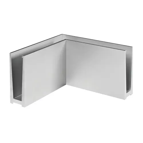Easy Glass Slim Corner Top Mount Aluminum Brushed Anodized