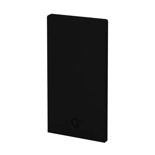 End Cap Easy Glass Smart Top Mount Aluminum Matte Black End Cap Easy Glass Smart Top Mount Aluminum Matte Black