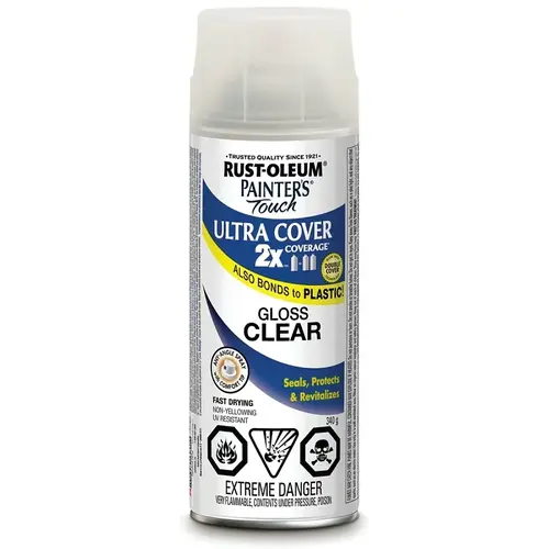 Spray Paint, Gloss, Clear, 340 g, Can - pack of 6 Spray Paint, Gloss, Clear, 340 g, Can - pack of 6