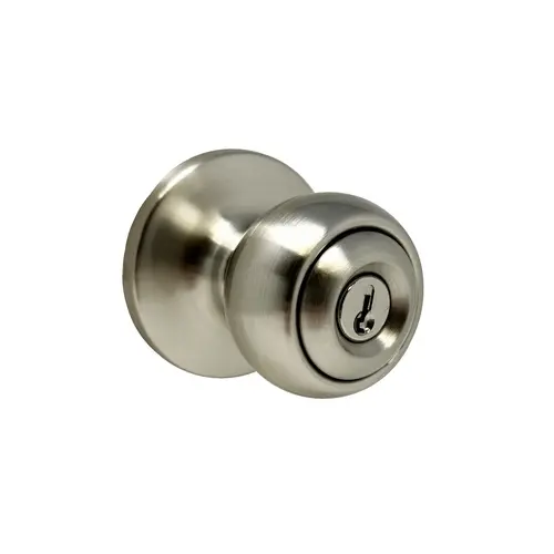 Hudson Entry Lock with Adjustable Latch and Full Lip Strike Satin Nickel Finish Hudson Entry Lock with Adjustable Latch and Full Lip Strike Satin Nickel Finish