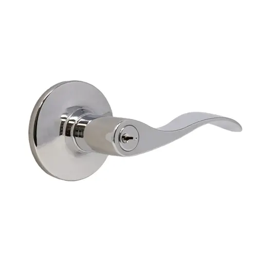 New Haven Entry Lock with Adjustable Latch and Full Lip Strike Bright Chrome Finish New Haven Entry Lock with Adjustable Latch and Full Lip Strike Bright Chrome Finish