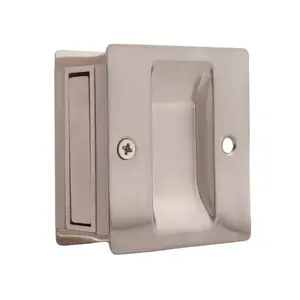 Weslock 00527XNXN  Rectangular Passage Pocket Door Lock with Adjustable Backset and Full Lip Strike Satin Nickel Finish