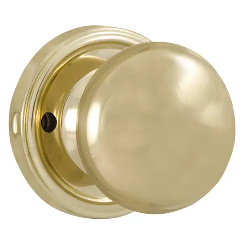  Impresa Privacy Lock with Adjustable Latch and Full Lip Strike Bright Brass Finish