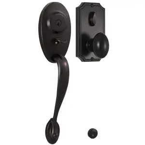 Weslock 01441-1J1SL2D  Lexington 1400 Series Panic Proof Entry with Interior Julienne Knob Oil Rubbed Bronze Finish