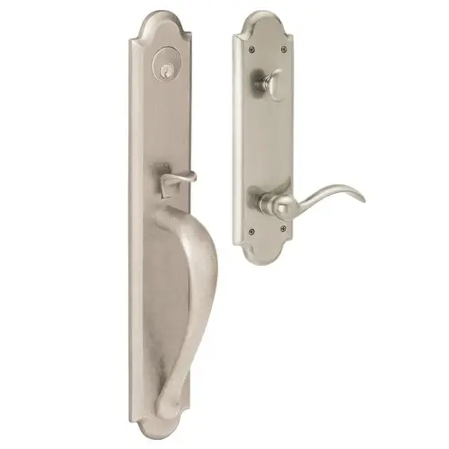 Boulder Full Escutcheon Right Hand Single Cylinder Entry Mortise Trim Lifetime Satin Nickel Finish Boulder Full Escutcheon Right Hand Single Cylinder Entry Mortise Trim Lifetime Satin Nickel Finish