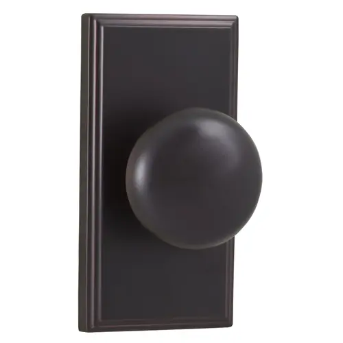 Impresa Woodward Passage Lock with Adjustable Latch and Full Lip Strike Oil Rubbed Bronze Finish Impresa Woodward Passage Lock with Adjustable Latch and Full Lip Strike Oil Rubbed Bronze Finish