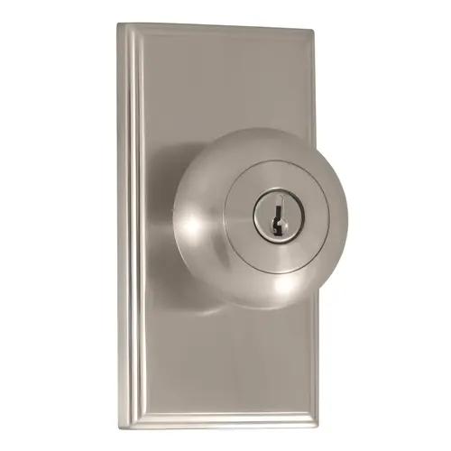 Impresa Woodward Entry Lock with Adjustable Latch and Full Lip Strike Satin Nickel Finish