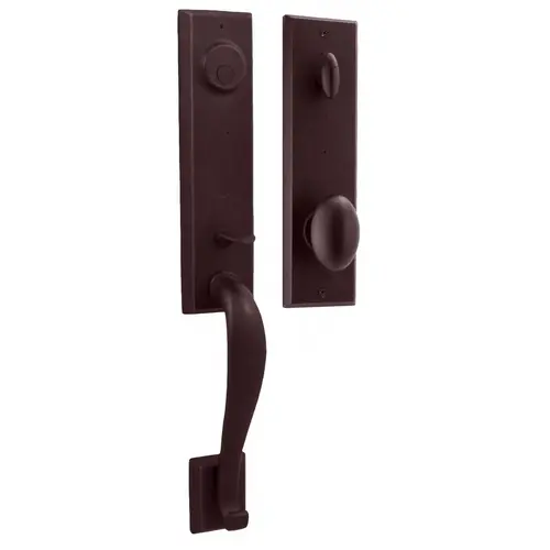 Greystone Dummy Handle set with Durham Knob in the Oil Rubbed Bronze Finish Greystone Dummy Handle set with Durham Knob in the Oil Rubbed Bronze Finish