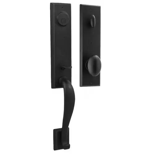 Greystone Dummy Handle set with Durham Knob in the Black finish Greystone Dummy Handle set with Durham Knob in the Black finish