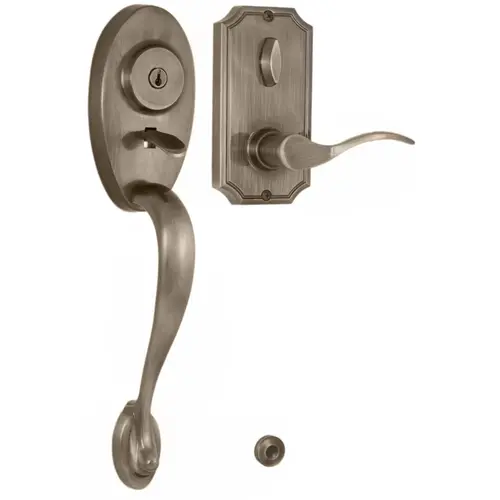  Left Hand Lexington 1400 Series Panic Proof Entry with Interior Bordeau Lever Antique Brass Finish