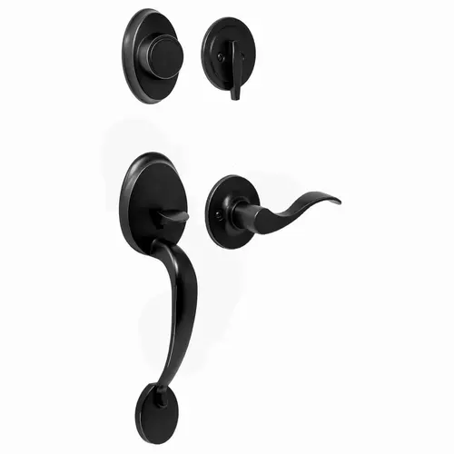 Hillcrest Dummy Handle set with Left Hand New Haven Trim Matte Black Finish Hillcrest Dummy Handle set with Left Hand New Haven Trim Matte Black Finish