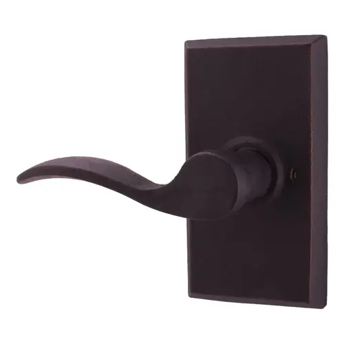 Left Hand Carlow Square Privacy Lock with Adjustable Latch and Full Lip Strike Oil Rubbed Bronze Finish Left Hand Carlow Square Privacy Lock with Adjustable Latch and Full Lip Strike Oil Rubbed Bronze Finish