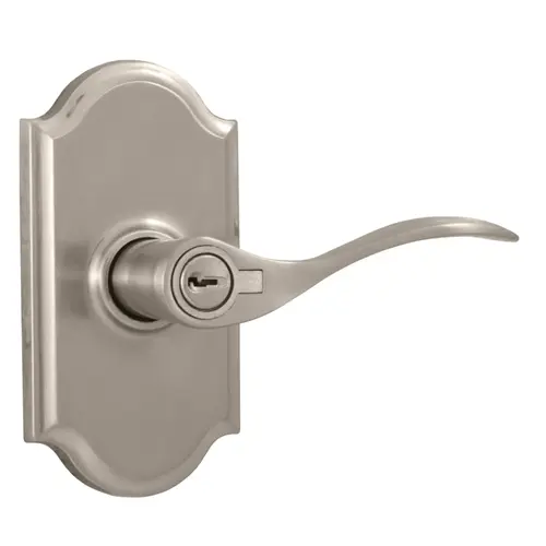 Right Hand Bordeau Premiere Entry Lock with Adjustable Latch and Full Lip Strike Satin Nickel Finish Right Hand Bordeau Premiere Entry Lock with Adjustable Latch and Full Lip Strike Satin Nickel Finish